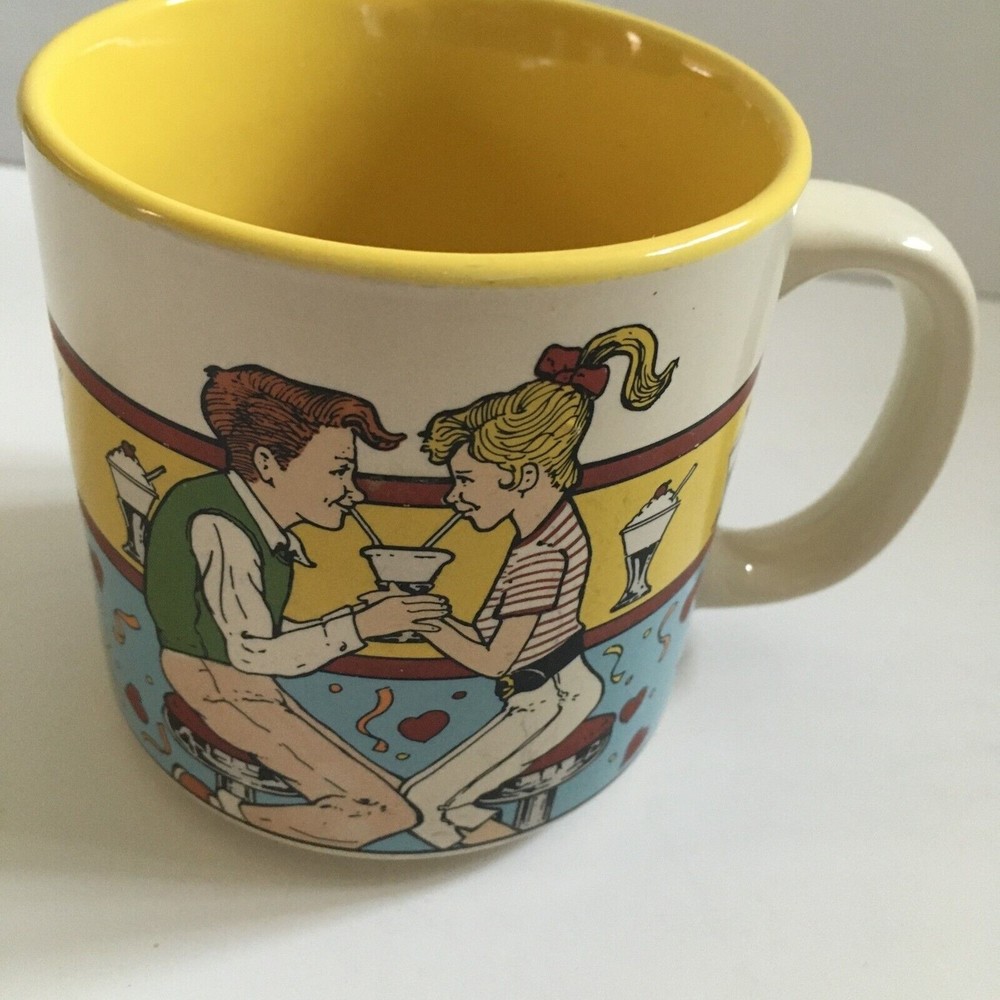 Willitts The Mug Line Rare Vintage 1986 Soda Shop Teen Love Mug
